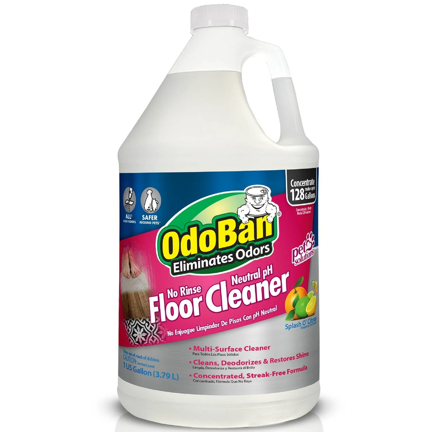 OdoBan No Rinse, Neutral pH, Floor Cleaner Concentrate, 1 Gallon - Healthber