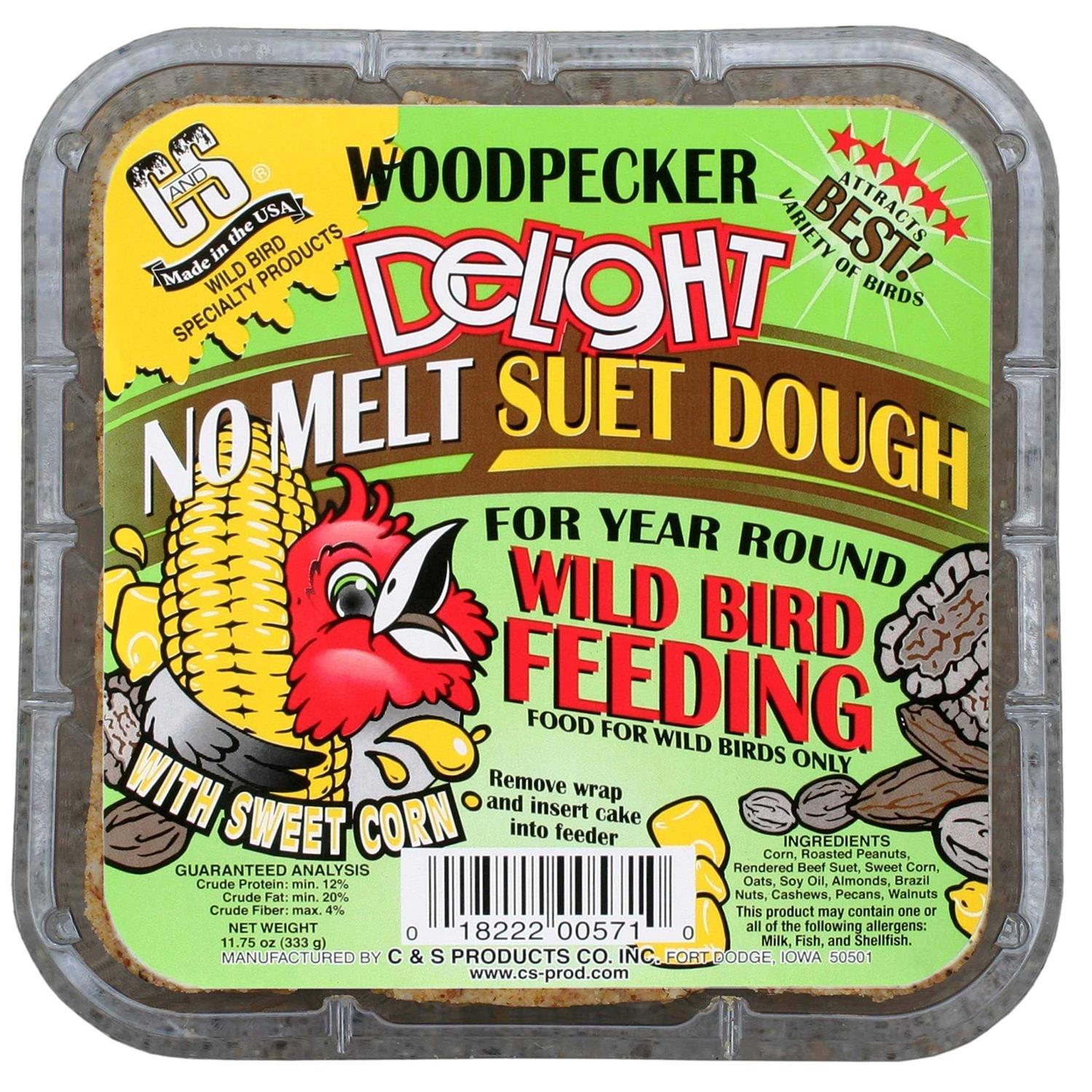 C&S Woodpecker Delight No-Melt Suet Dough - Healthber