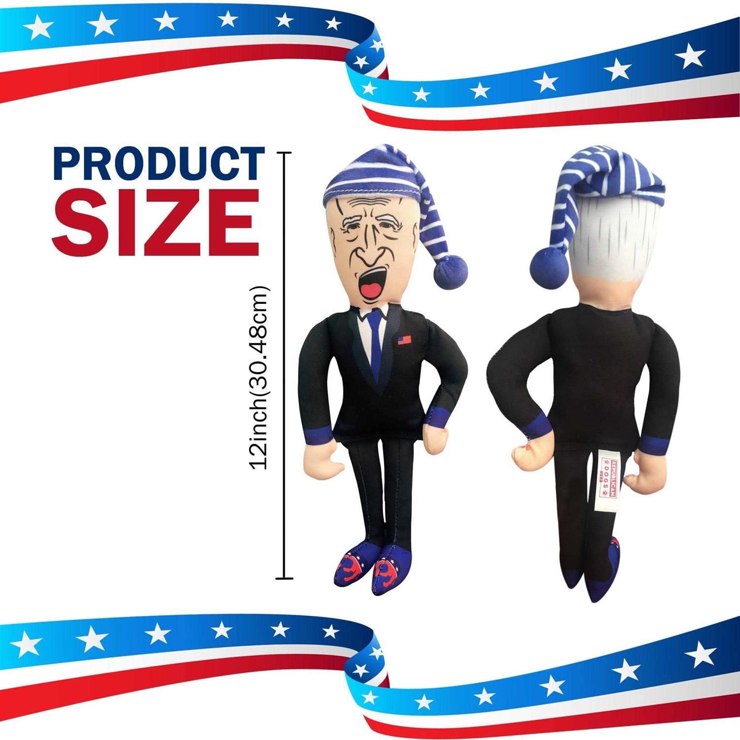 petpetssmart Sleepy Joe Biden Tough Plush Dog Chew Toy with Squeaker - Healthber