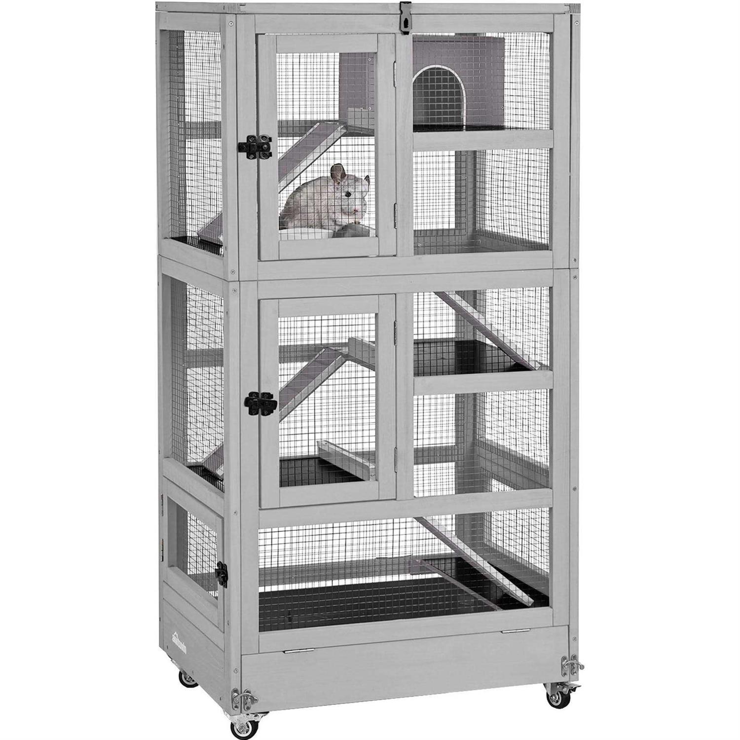 Aivituvin Wooden Ferret Cage AIR38-1 - Healthber