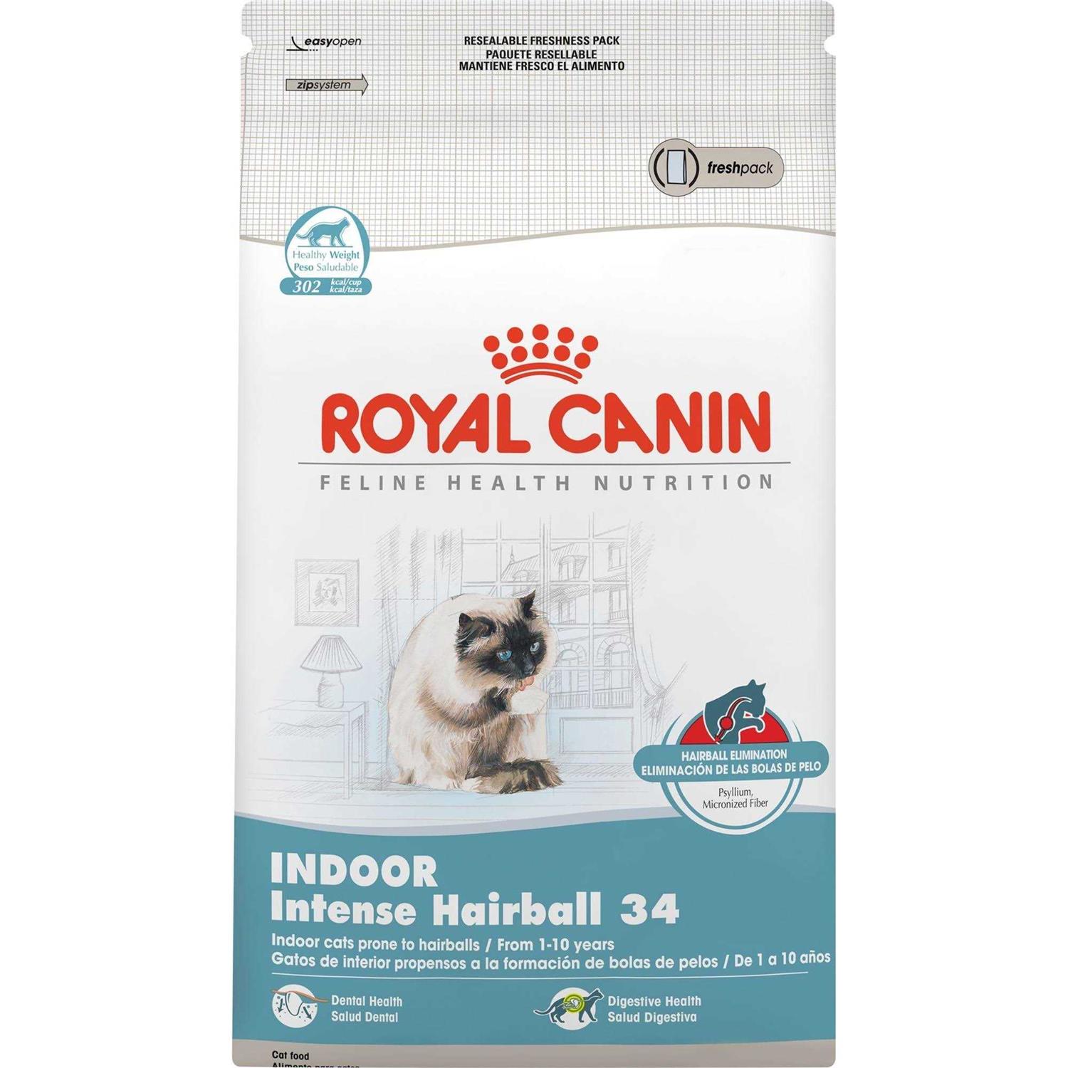 Royal Canin Indoor Intense Hairball 34 Cat Dry Food - Healthber