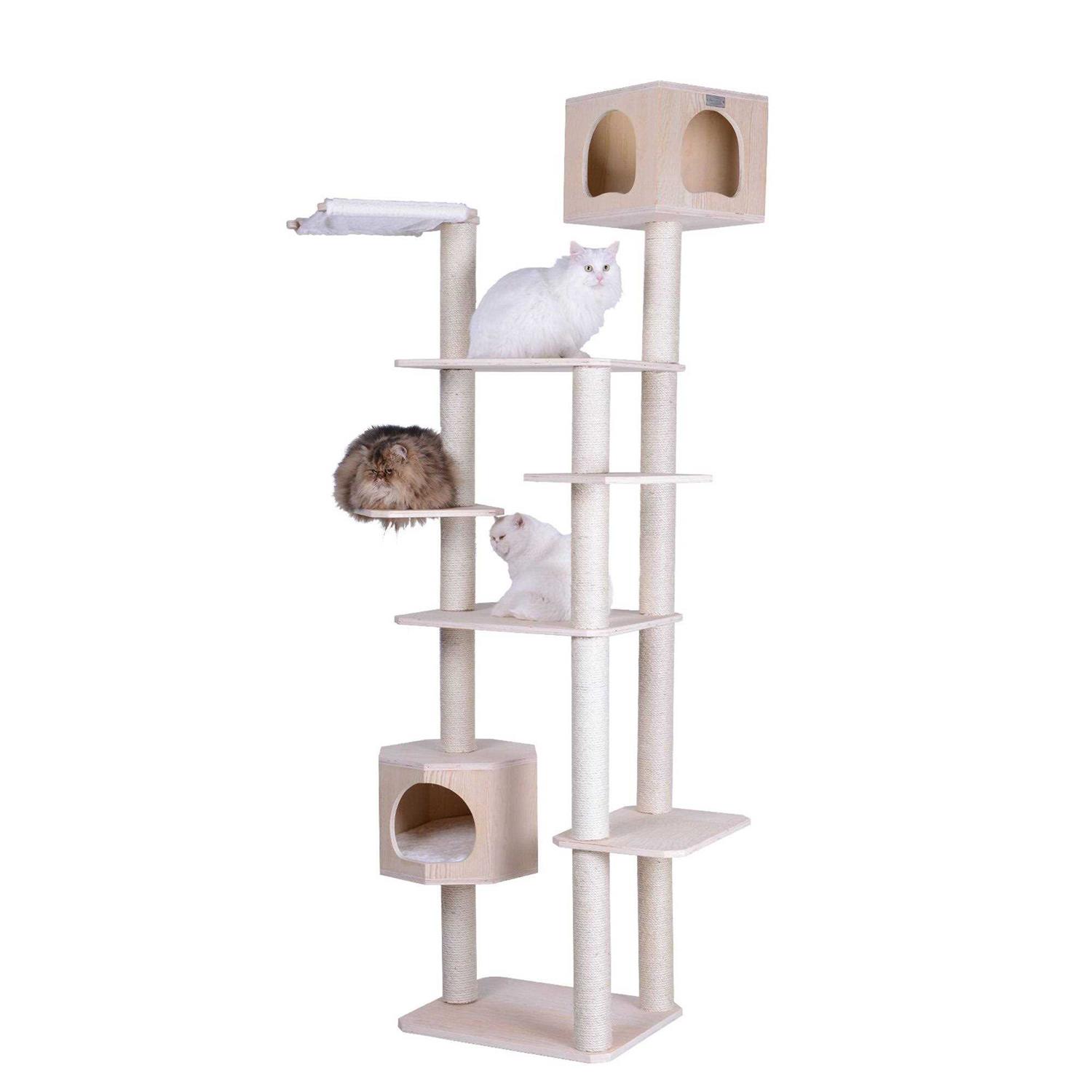 Armarkat Real Wood Premium Scots Pine 89-Inch Cat Tree with Seven Levels - Healthber