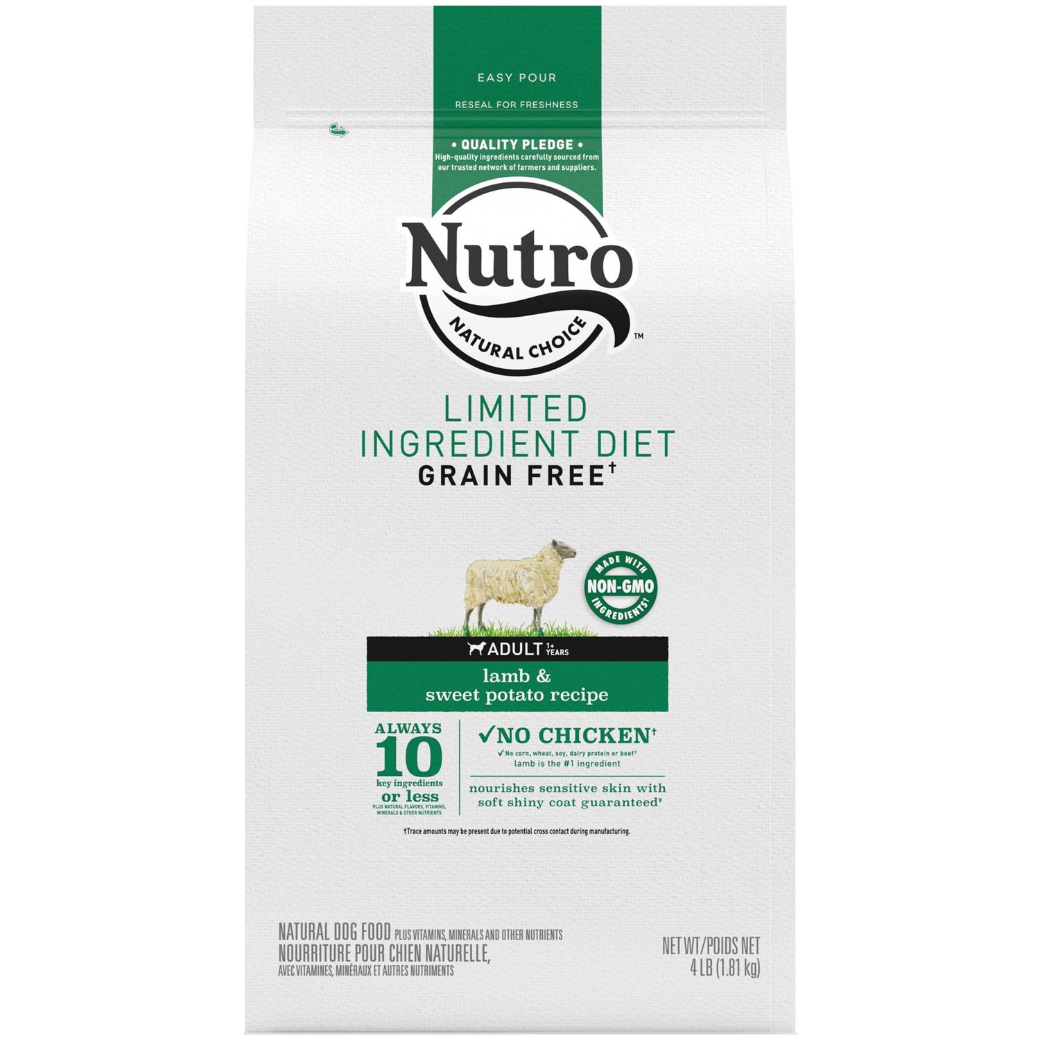 Nutro Limited Ingredient Diet Adult Dry Dog Food Lamb & Sweet Potato Dog Kibble - Healthber