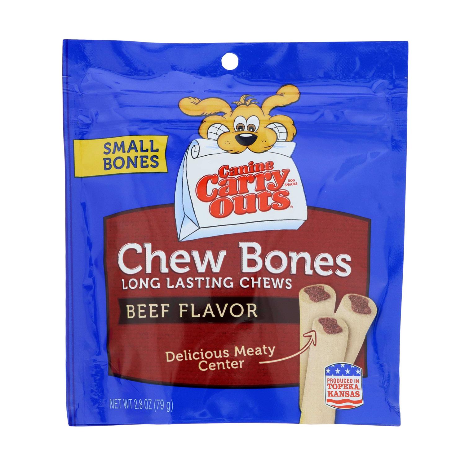 Canine Carry Outs Beef Flavor Dog Chew Bones - Healthber