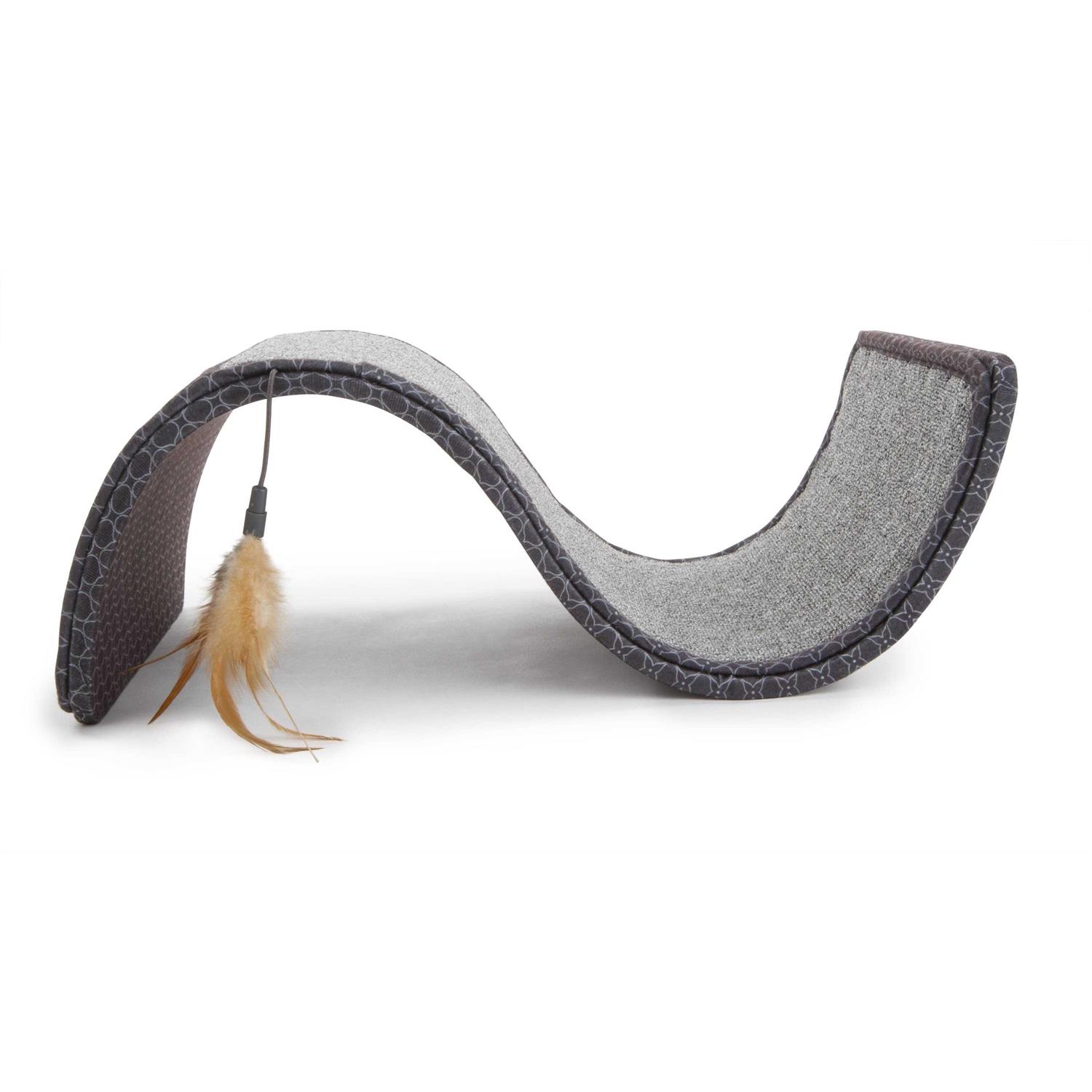 SmartyKat Scratch Scroll Cat Scratcher with Feather Toy - Healthber