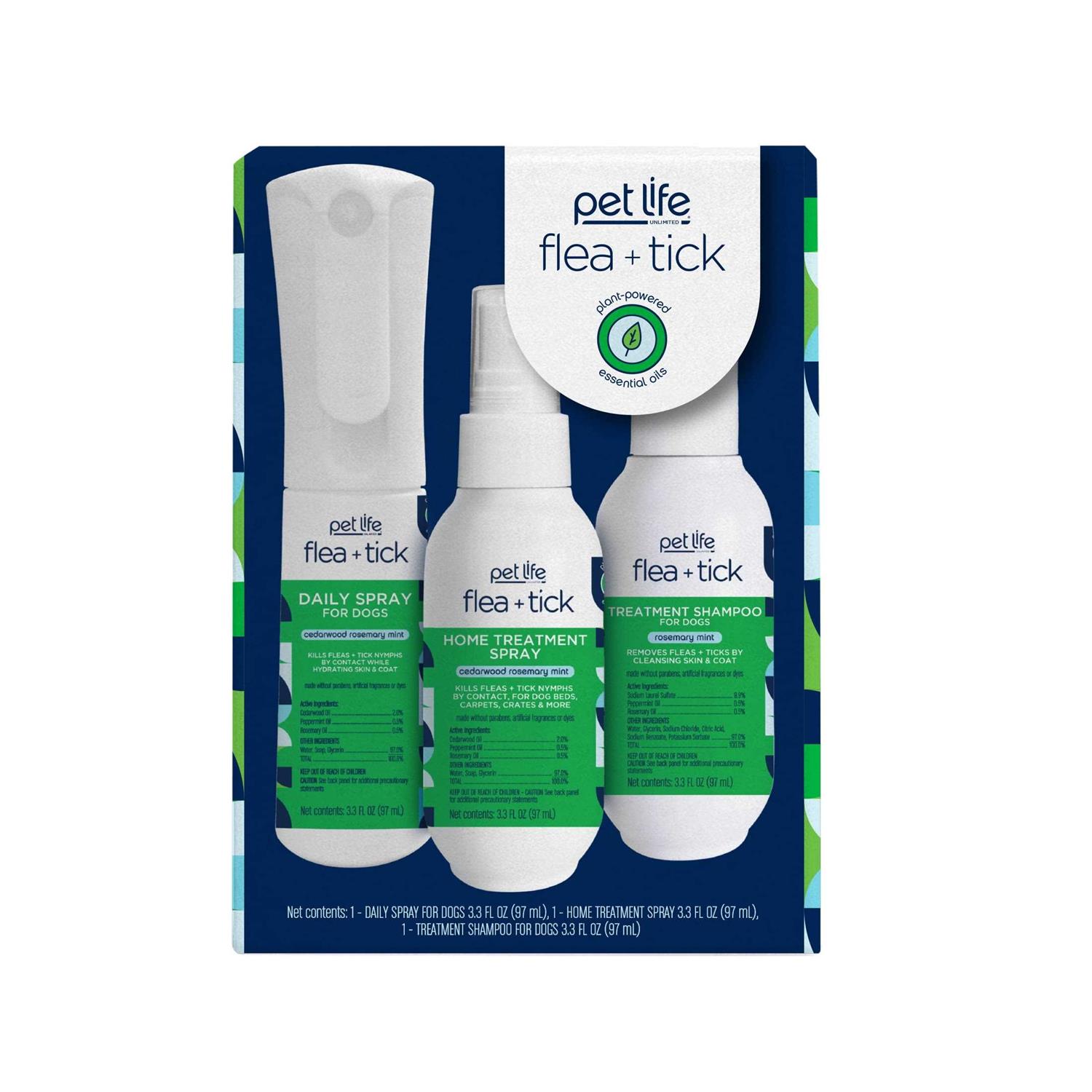 Pet Life Unlimited Flea & Tick 3-Step Prevention Trial Kit for Dogs - Healthber