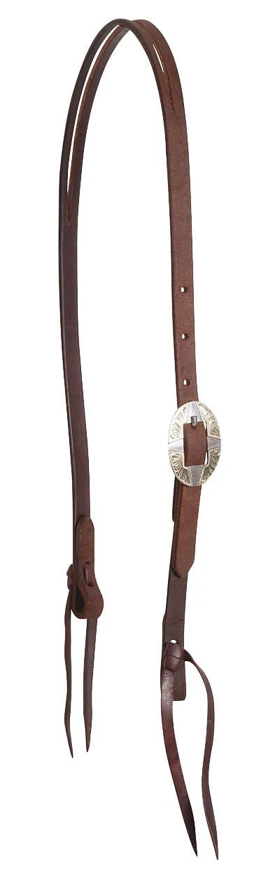 Martin Saddlery Split Ear Headstall with Guthrie Buckles, Chocolate - Healthber