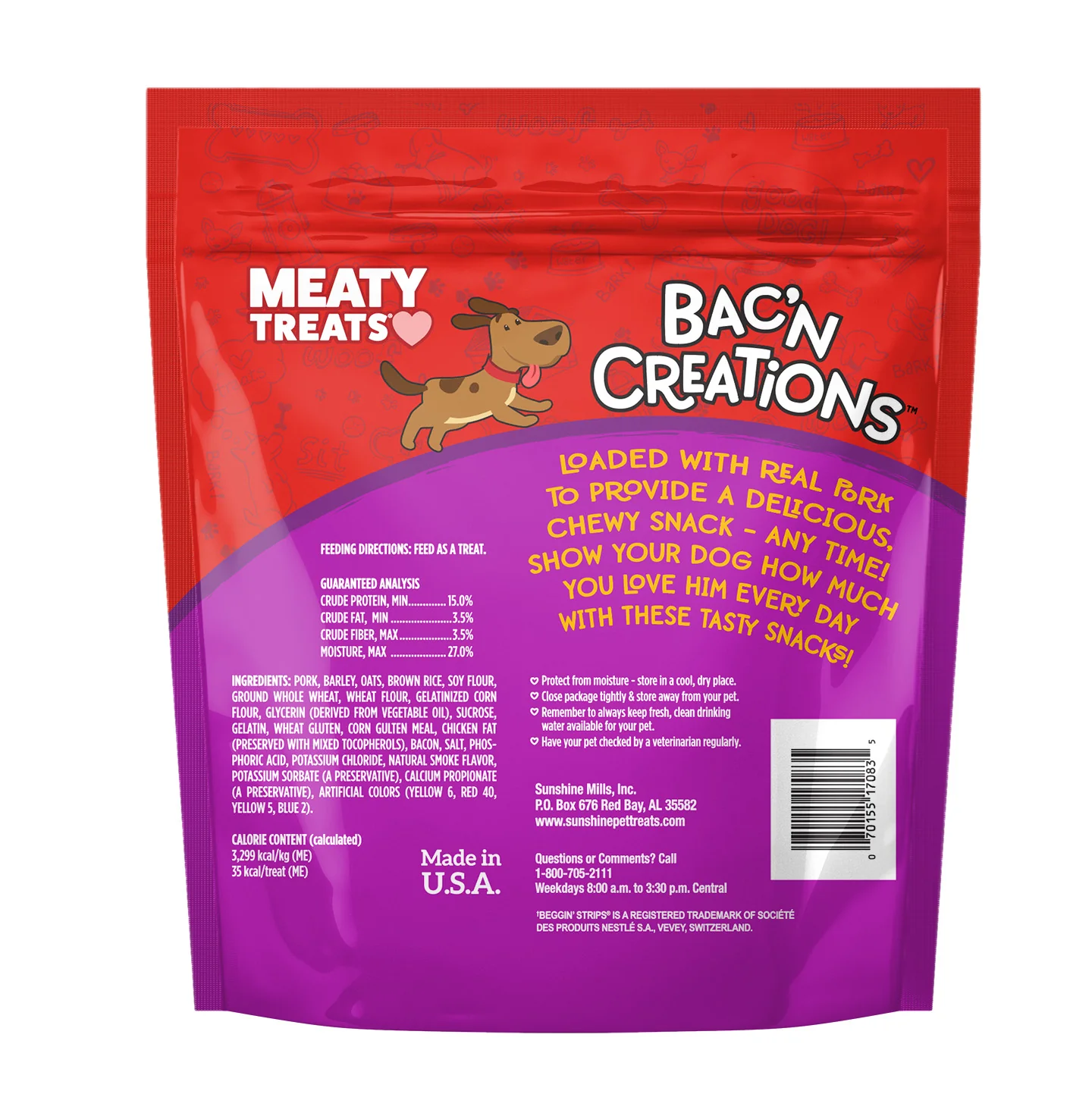 Meaty Treats Wavy Strips, 40 oz - Healthber