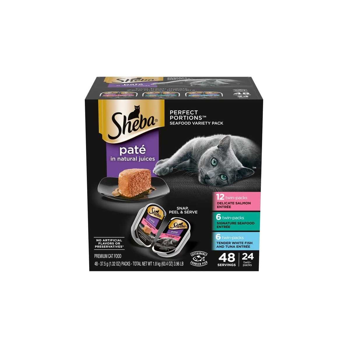 Sheba Perfect Portions Cat Food Seafood Variety Pack - Healthber