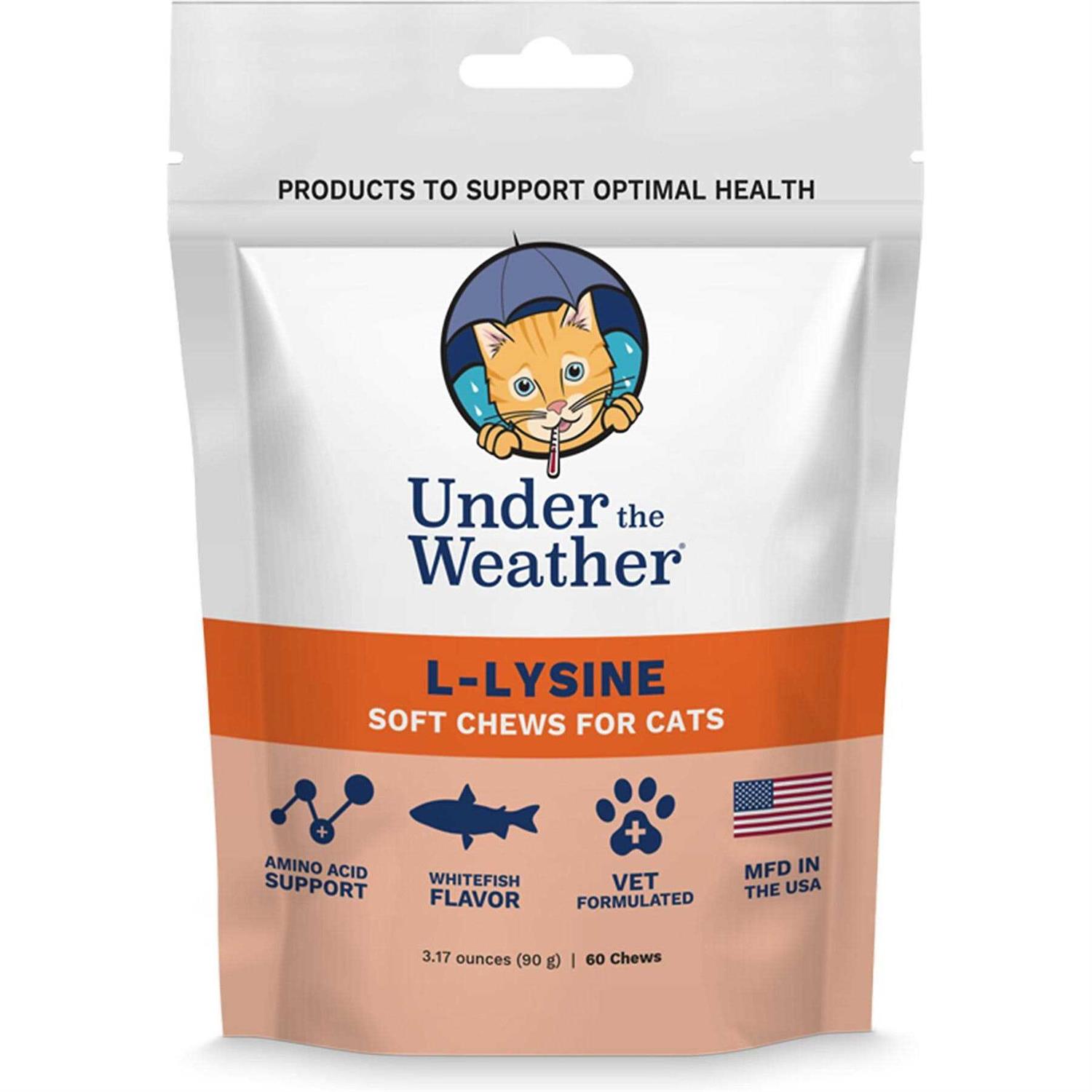 Under the Weather Cat Supplement L Lysine Soft Chews - Healthber