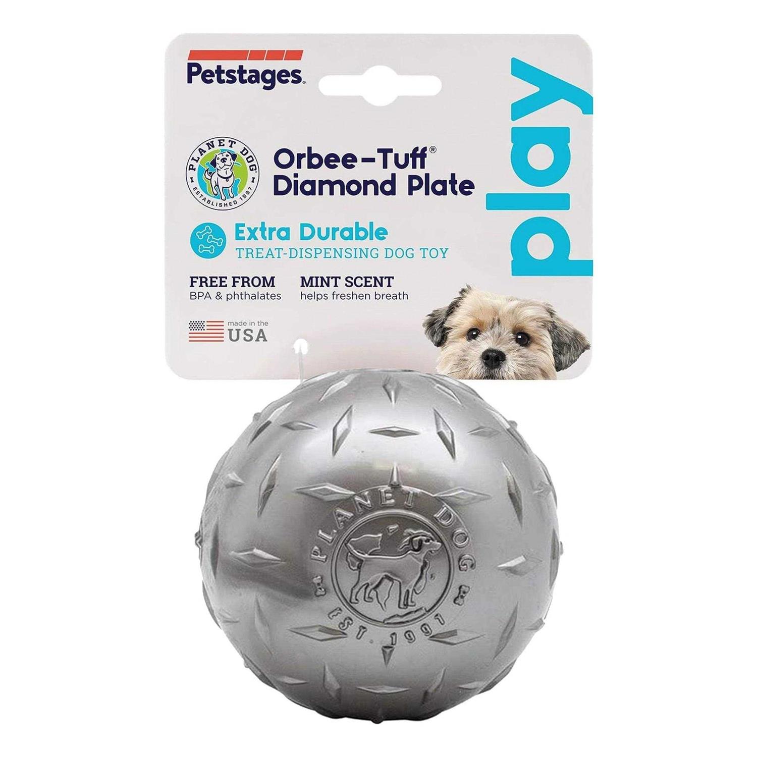 Planet Dog Orbee Tuff Diamond Plate Ball - Healthber