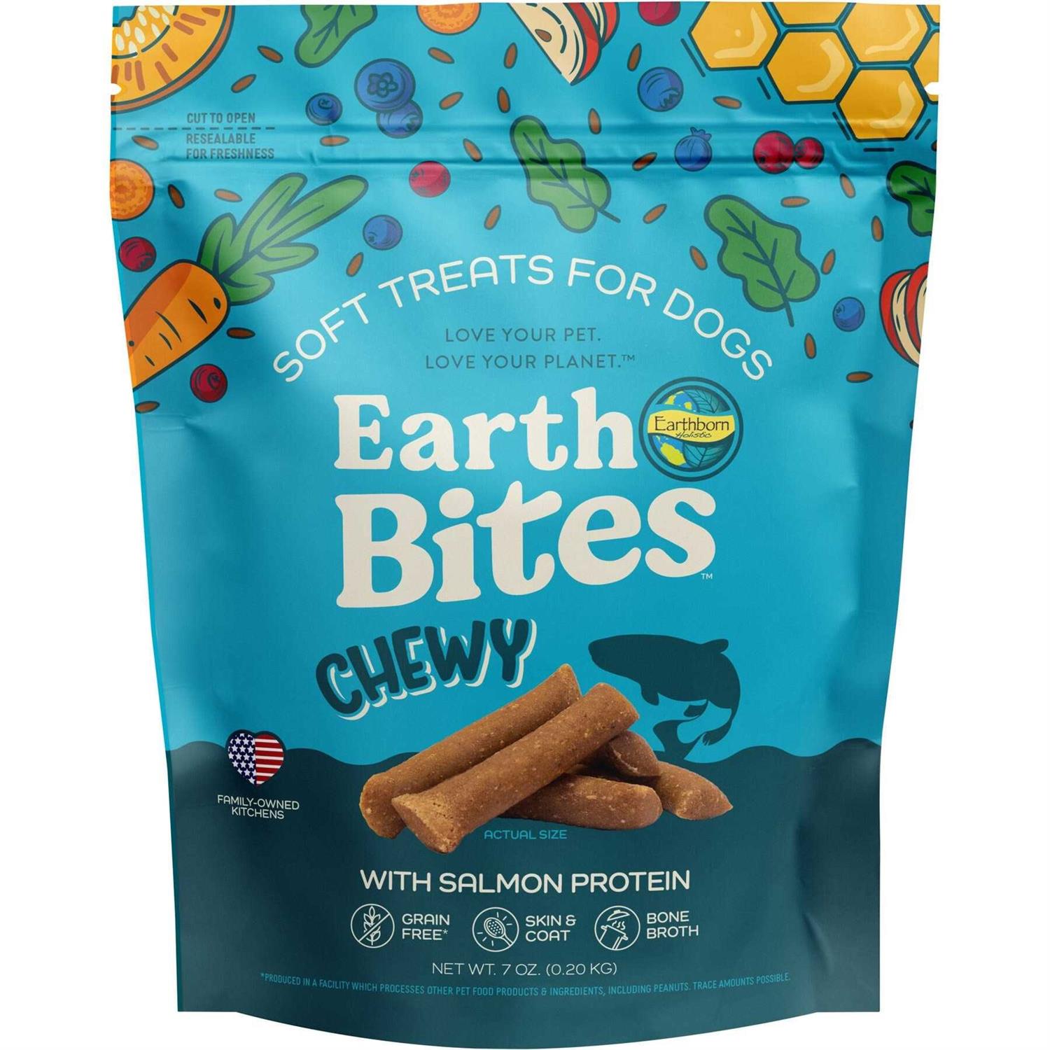 Earthborn Holistic EarthBites Chewy Soft Dog Treats 7 oz - Healthber