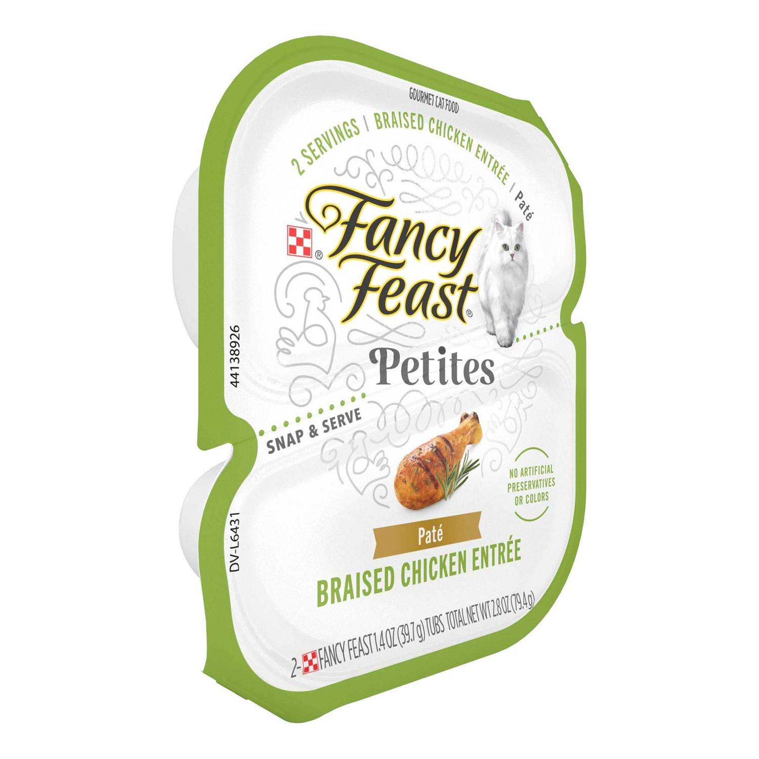 Fancy Feast Petites Pate Braised Chicken Entree Wet Cat Food - Healthber