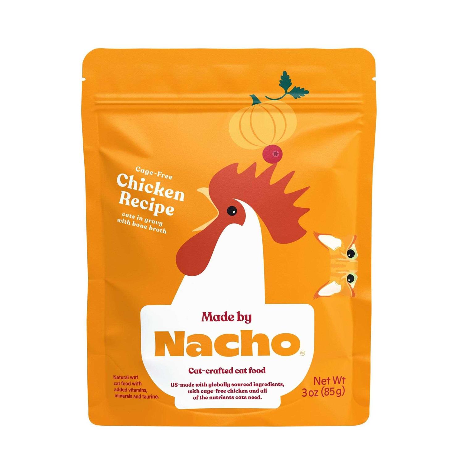 Made By Nacho Cuts in Gravy with Bone Broth Cat Food Chicken - Healthber