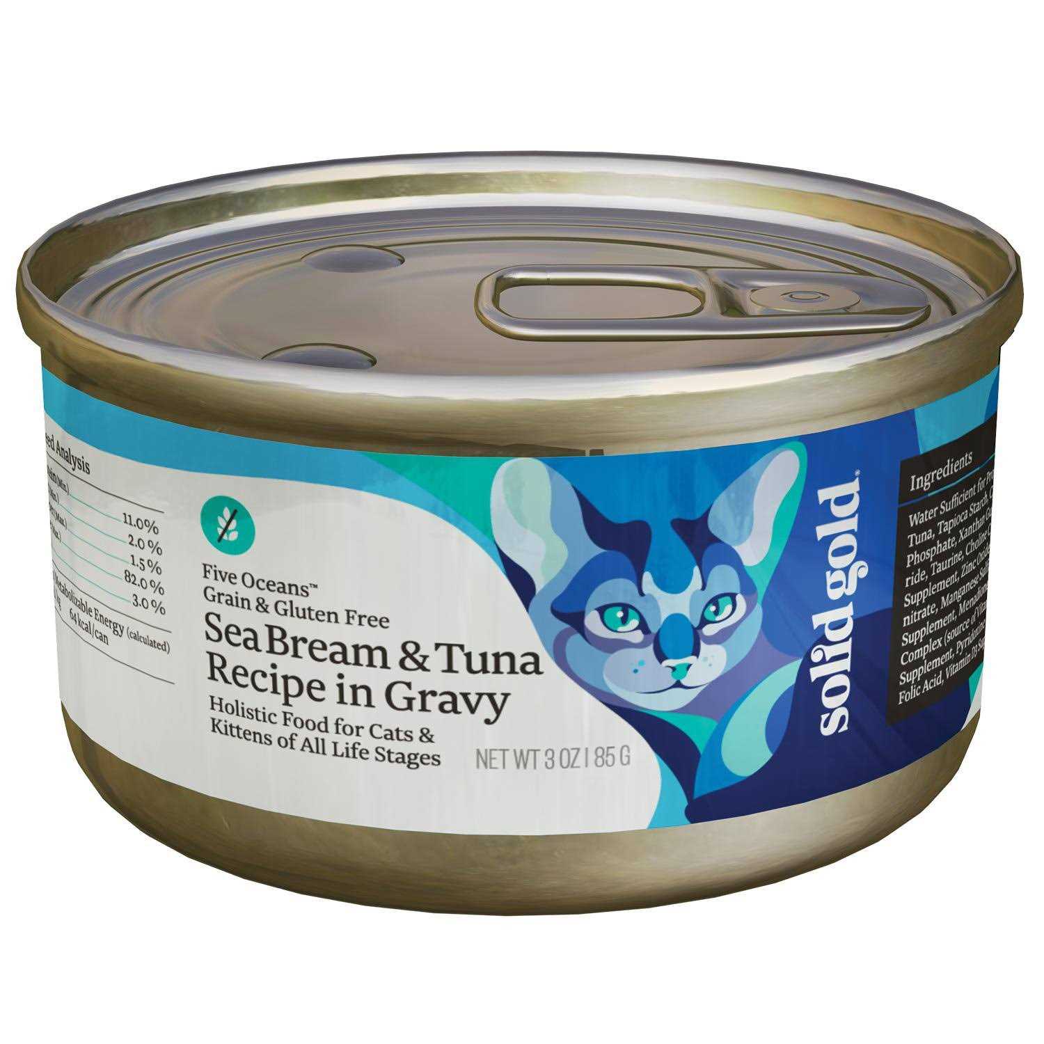 Solid Gold Canned Cat Food Five Oceans Tuna Recipe in Gravy - Healthber