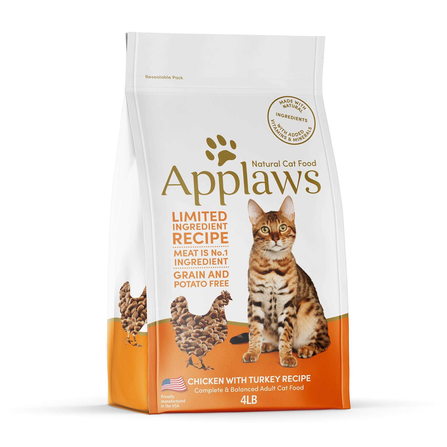 Applaws Limited Ingredients Grain Free Chicken with Turkey Recipe Complete Dry Adult Cat Food - Healthber
