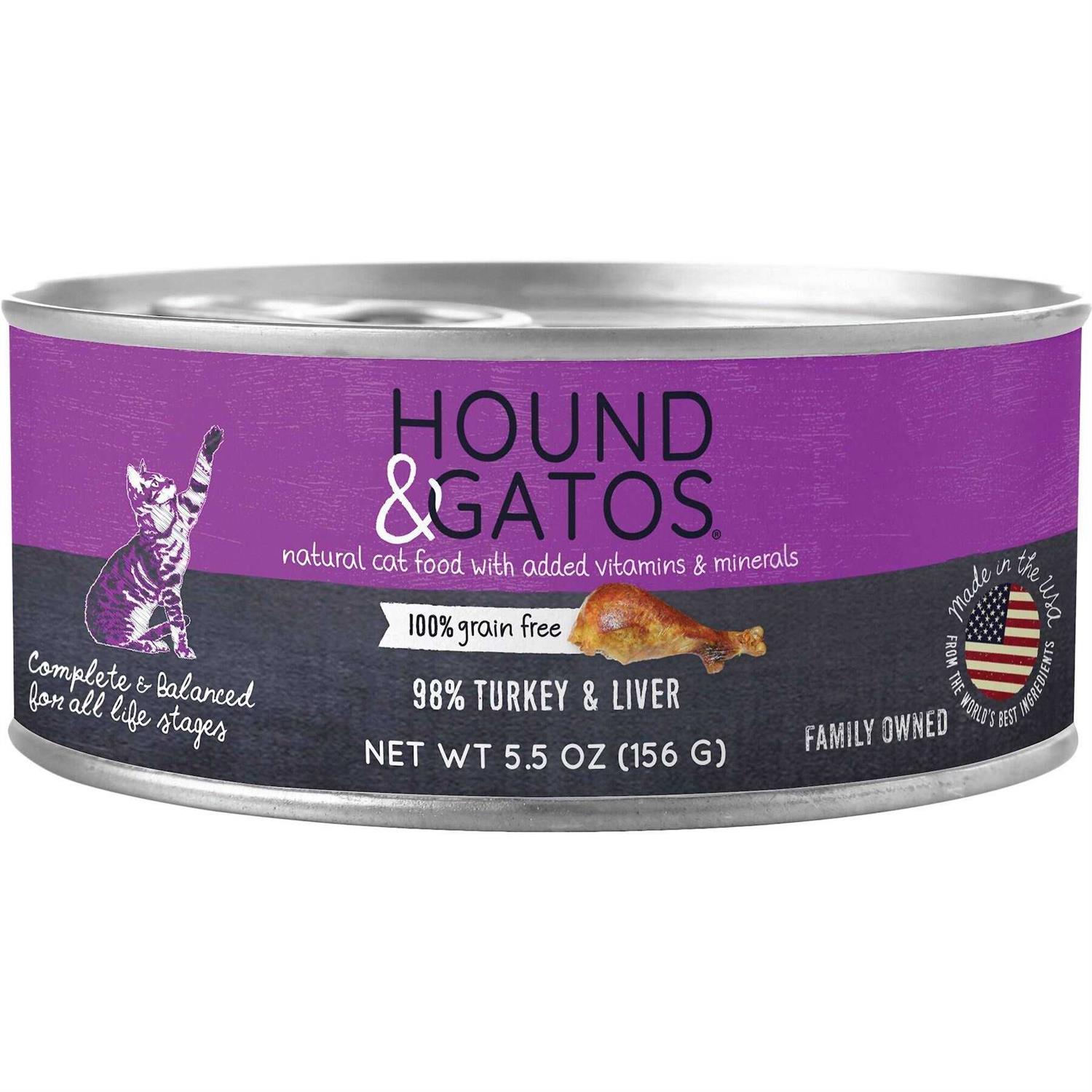Hound & Gatos Canned Cat Food 5.5oz Liver - Healthber