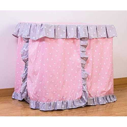 Kolachic Princess Pink grey White Heart Pet Dog Handmade Bed House+1 candy Pillow - Healthber