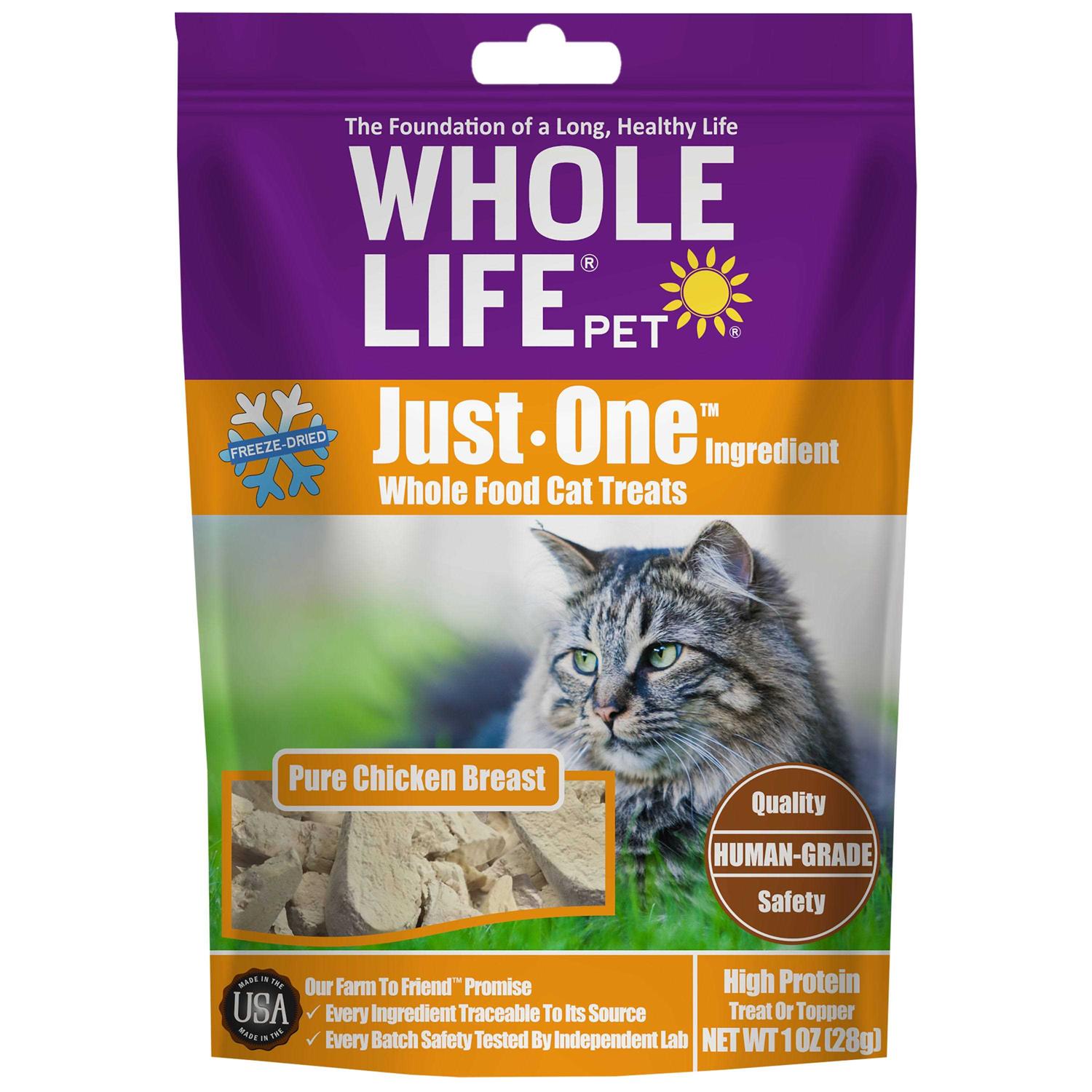 Whole Life Pet Just One Ingredient Freeze-Dried Chicken Cat Treats - Healthber