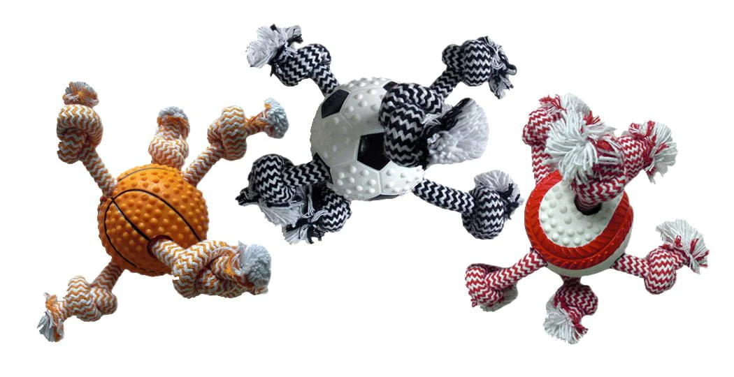 Doglucent TPR Ball w/Rope, 9