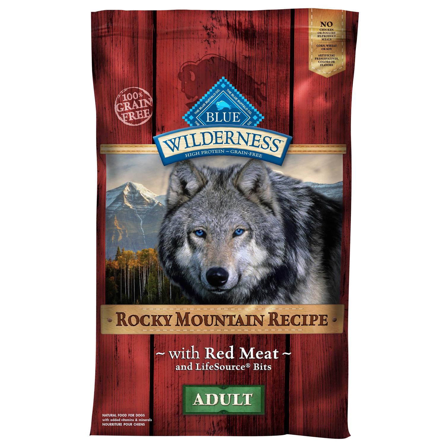 Blue Buffalo Wilderness Adult High-Protein Rocky Mountain Red Meat Recipe Dry Dog Food - Healthber