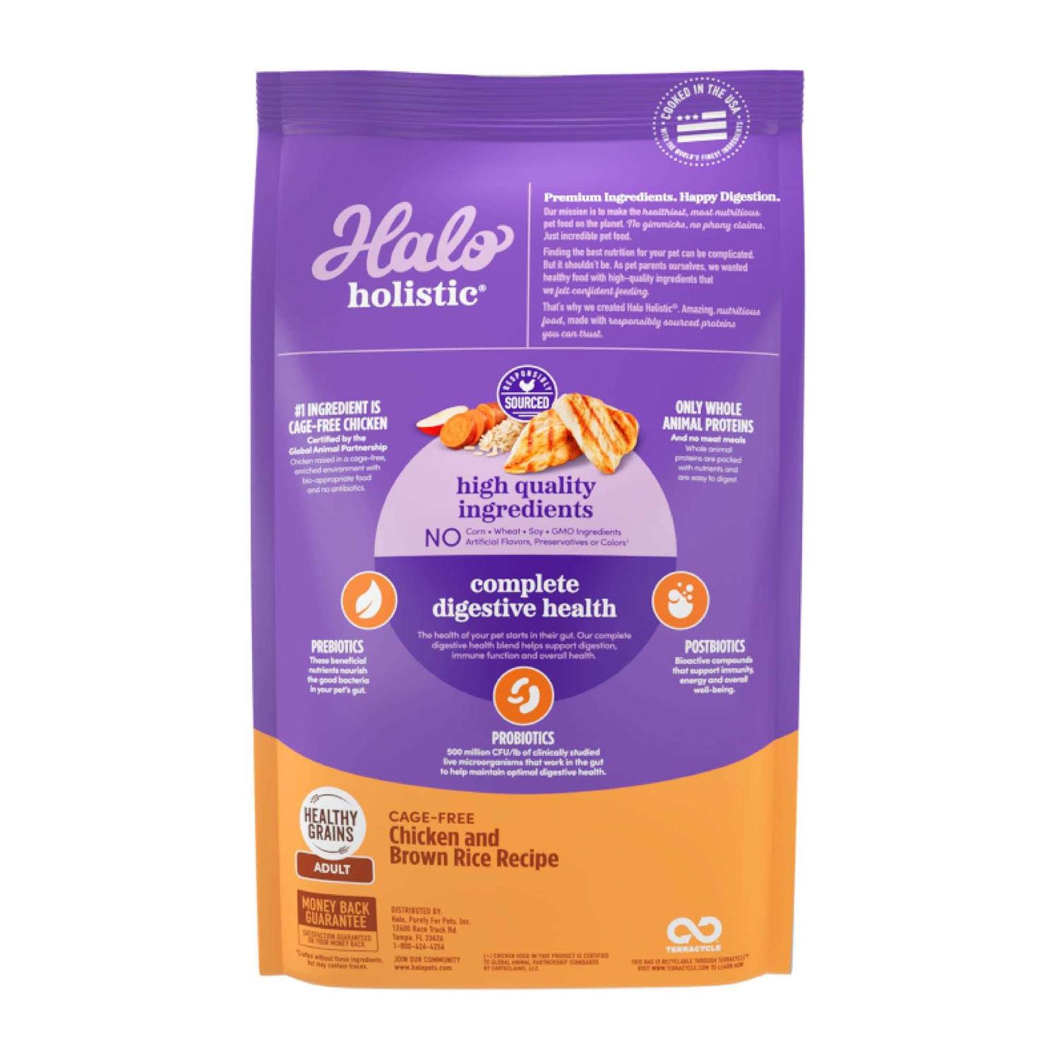 Halo Holistic Chicken & Chicken Liver Adult Dry Dog Food - Healthber