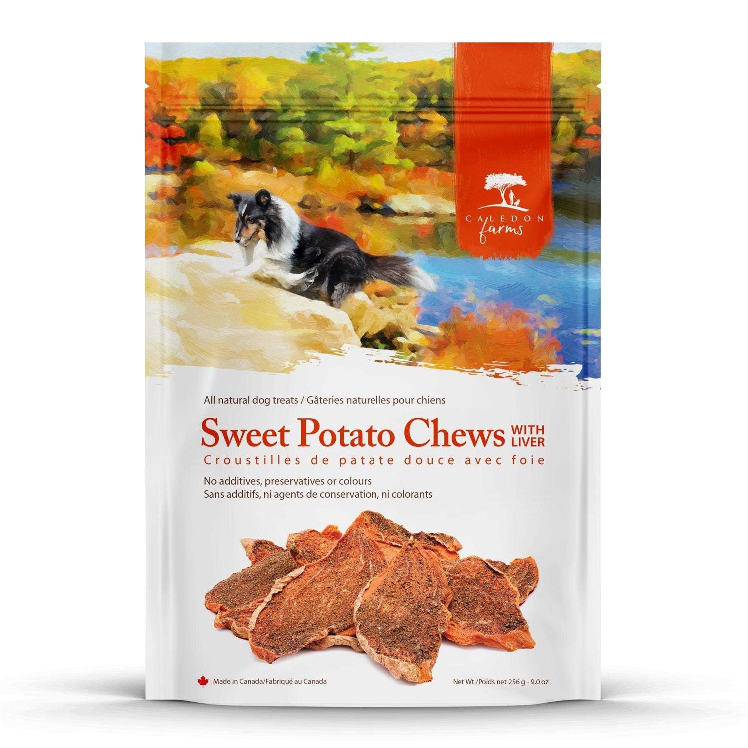 Caledon Farms Dog Treats Sweet Potato Chews with Liver - Healthber