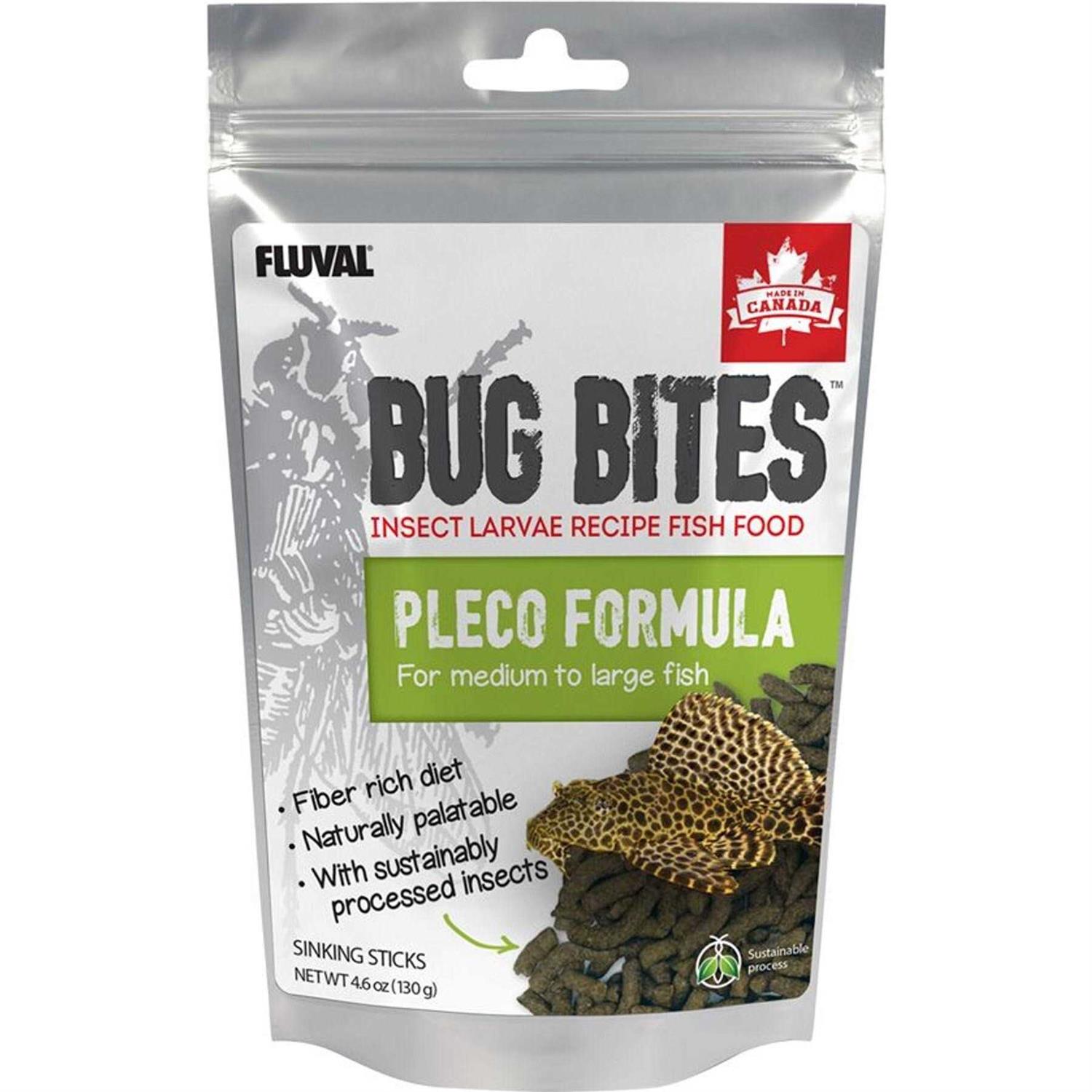 Fluval Bug Bites Pleco Formula Sticks for Medium-Large Fish - Healthber