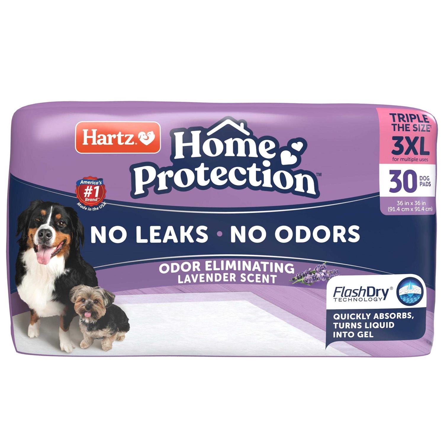 Hartz Home Protection Lavender Scent Odor Eliminating Dog Pads - Healthber