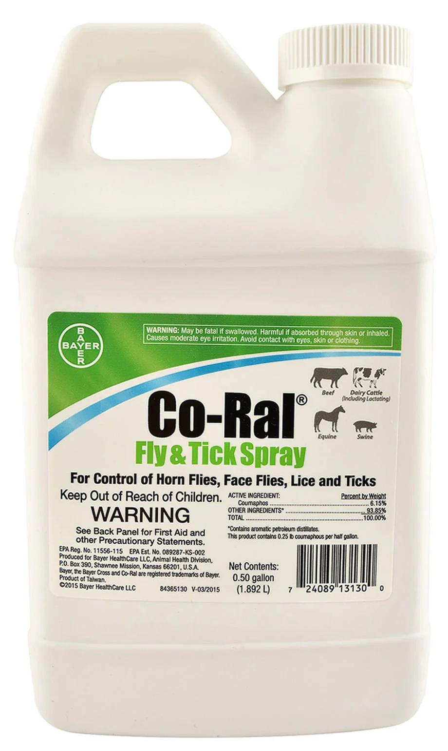 Co-Ral Fly & Tick Spray, 64 oz - Healthber