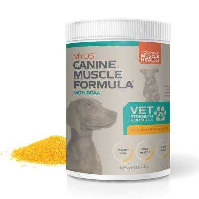 Myos Vet Strength Canine Muscle Formula with BCAA 15.5oz Tub - Healthber