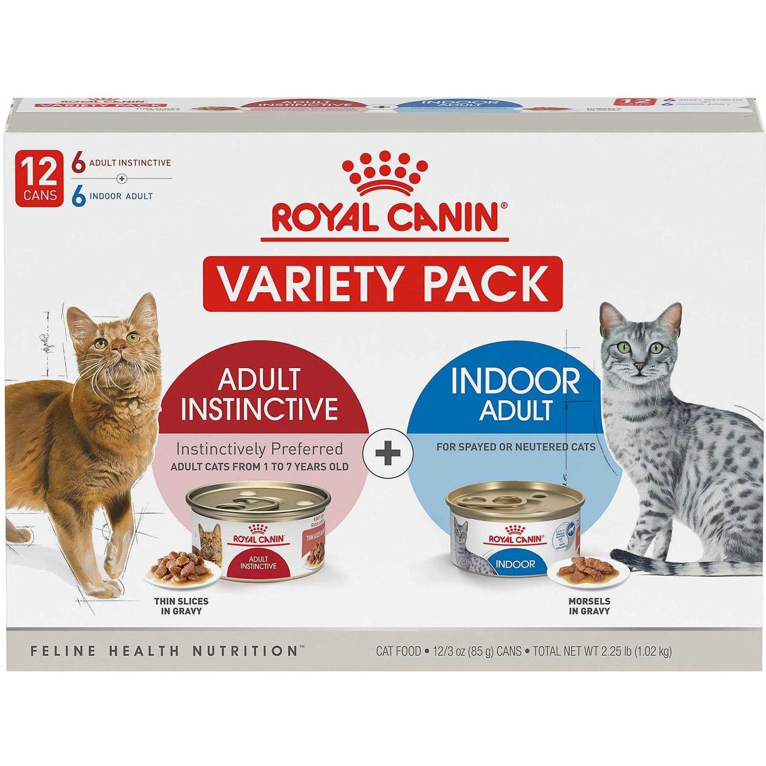 Royal Canin Adult Feline Health Nutrition Indoor & Instinctive Wet Cat Food Variety Pack - Healthber