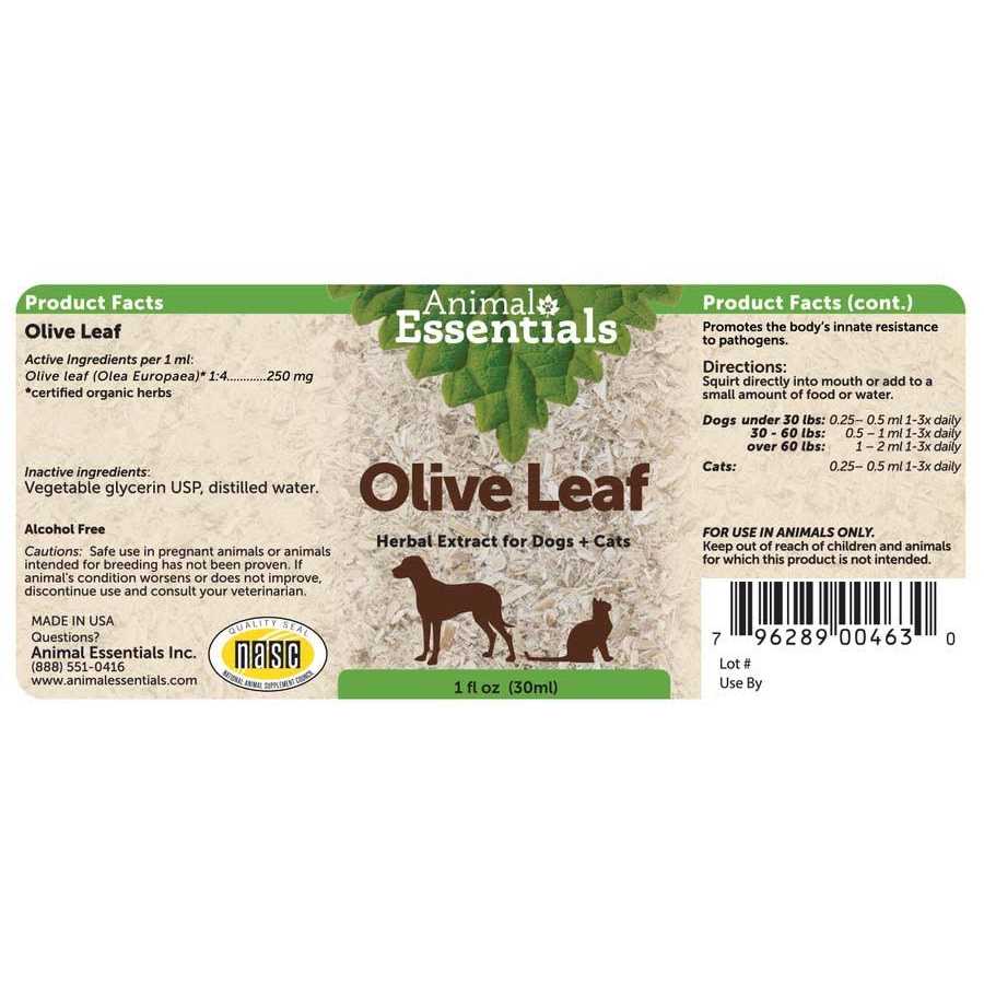 Animal Essentials Olive Leaf Herbal Extract Bottle - Healthber