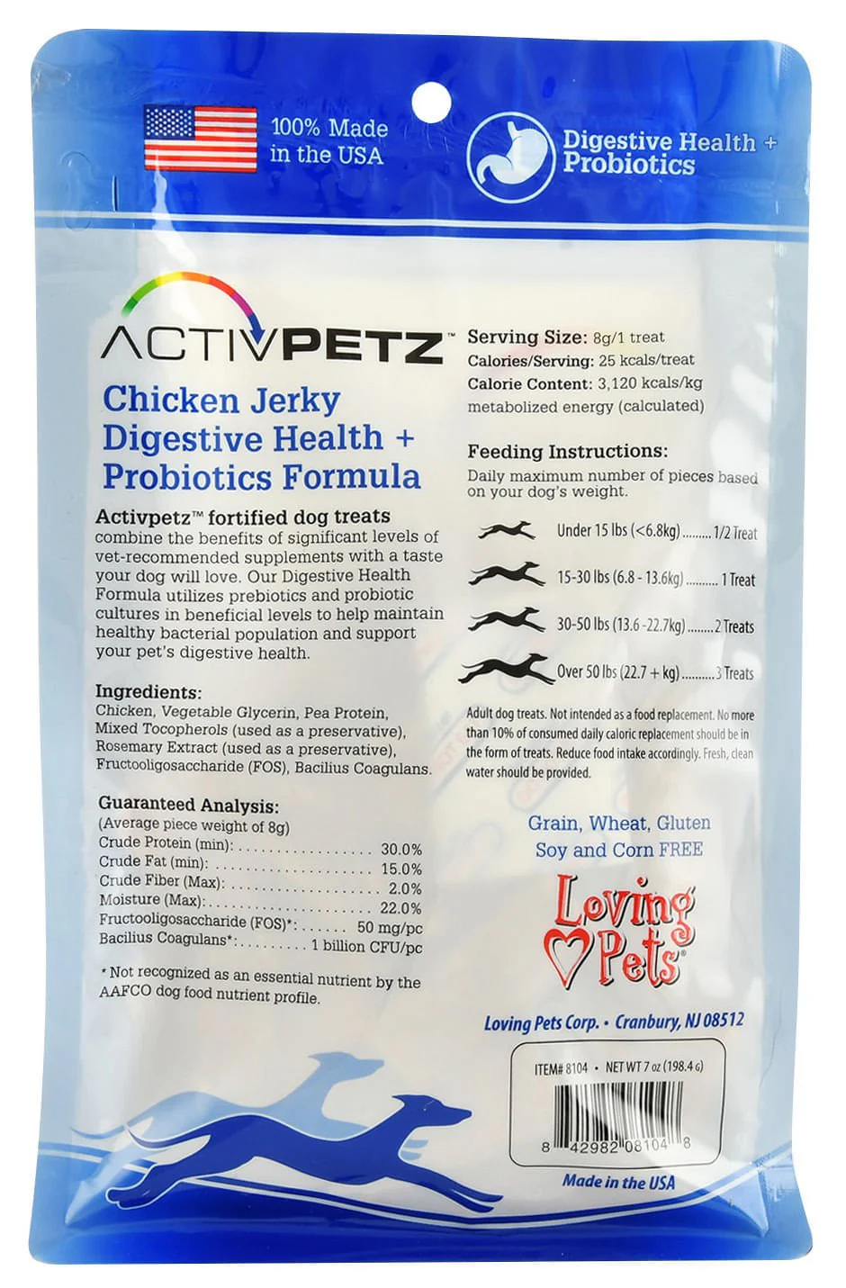 ActivPetz Digestive Health + Probiotic Jerky Treats - Healthber