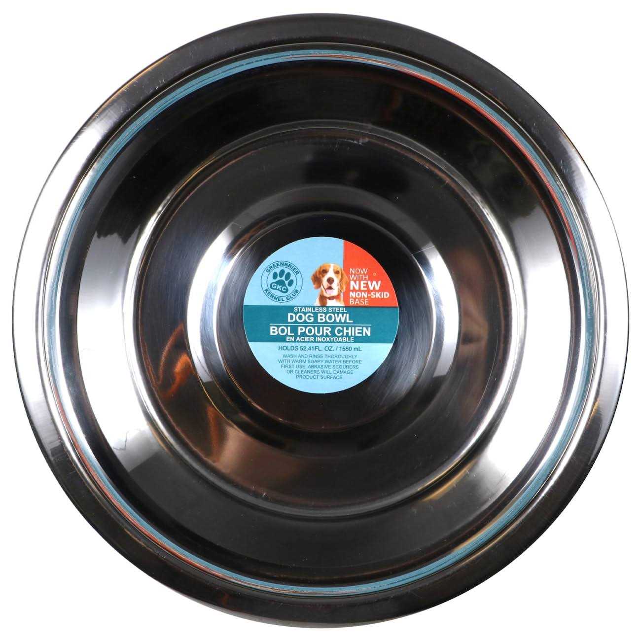 Greenbrier Kennel Club Large Stainless Steel Dog Bowls - Healthber