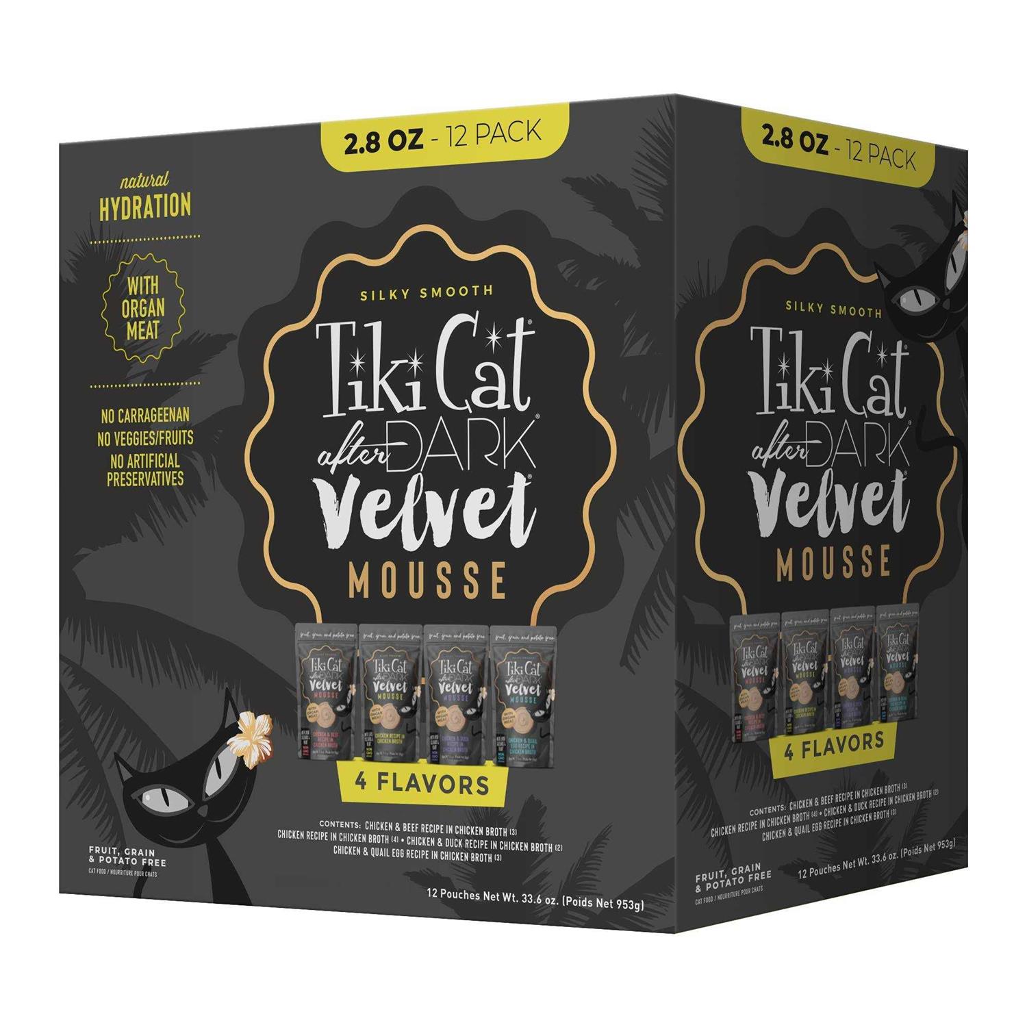 Tiki Cat After Dark Velvet Mousse Variety Pack Wet Cat Food - Healthber