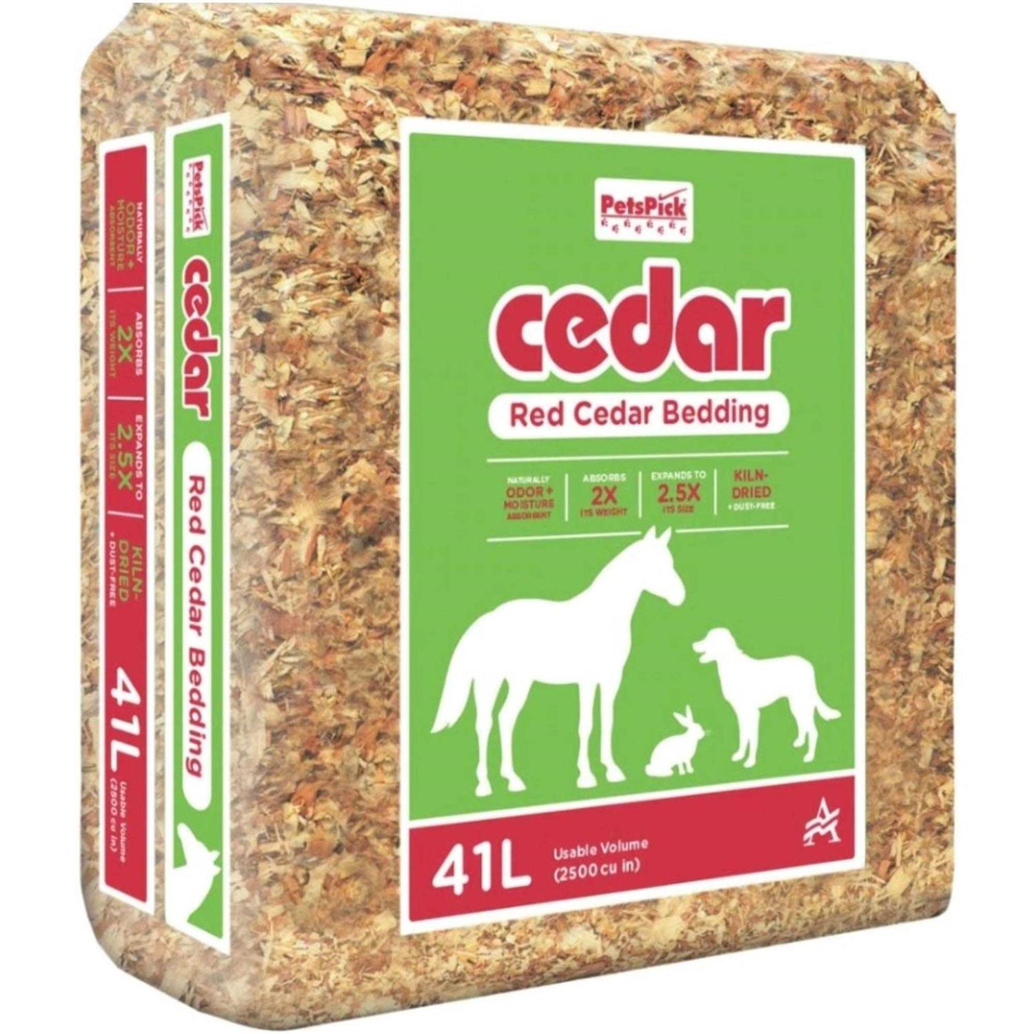 PetsPick Kiln Dried Red Cedar Bedding - Healthber