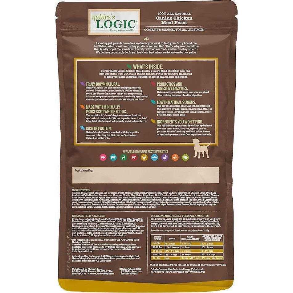 Nature’s Logic Canine Chicken Meal Feast Dry Dog Food - Healthber