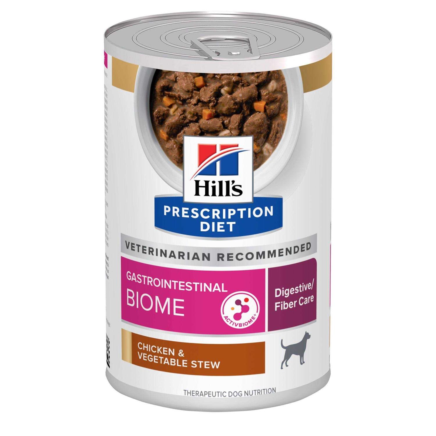 Hill’s Prescription Diet Gastrointestinal Biome Digestive/Fiber Care Chicken & Vegetable Stew Wet Dog Food - Healthber