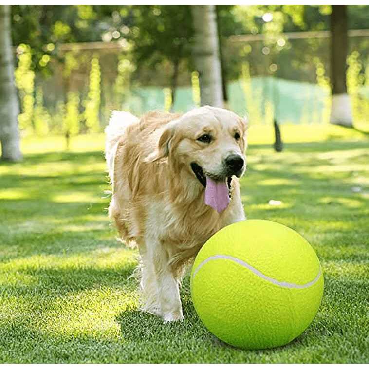 Banfeng Giant 9.5 Dog Tennis Ball Large Pet Toys Funny Outdoor Sports Dog Ball Gift with Inflating Needles - Healthber