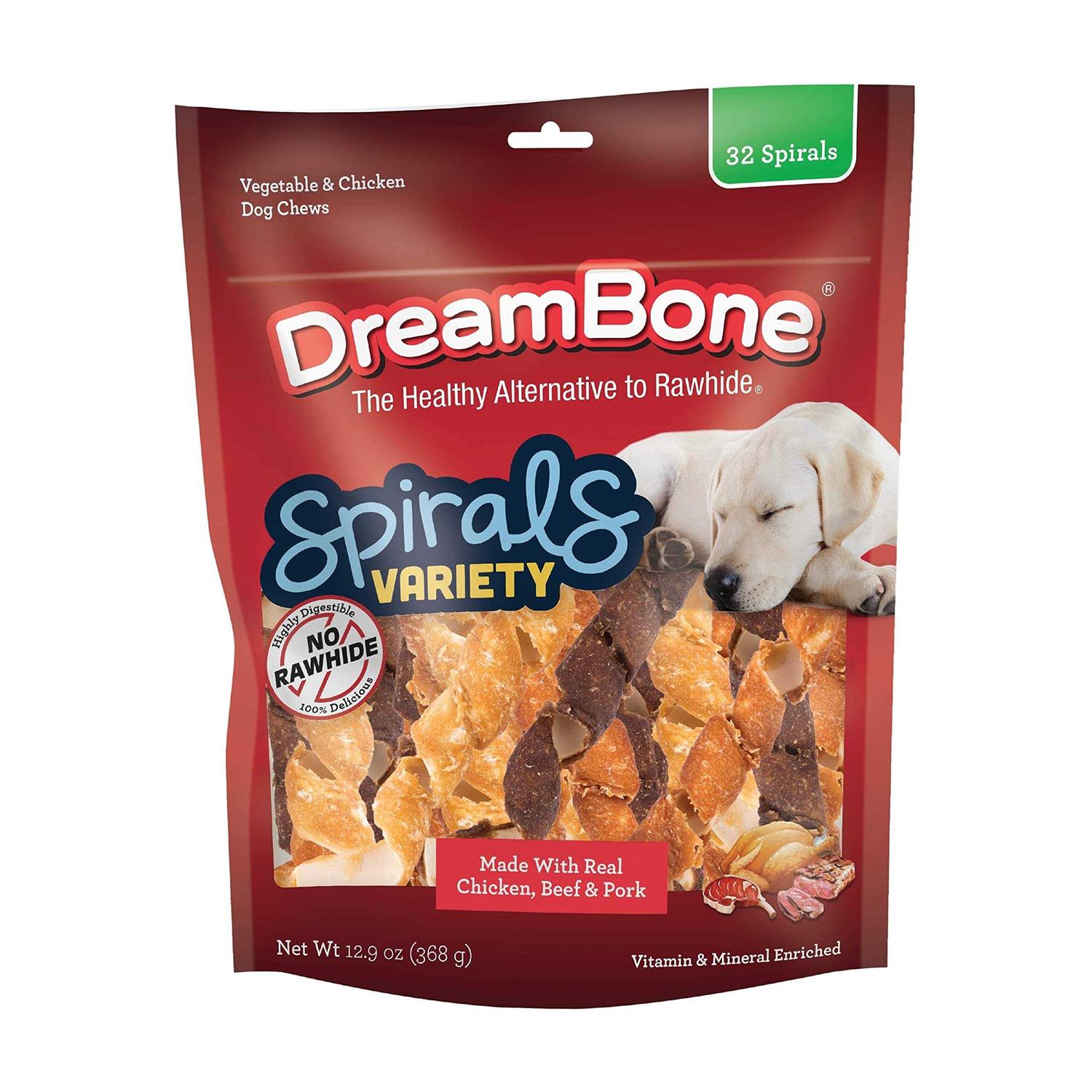DreamBone Dog Chews Spirals Variety - Healthber