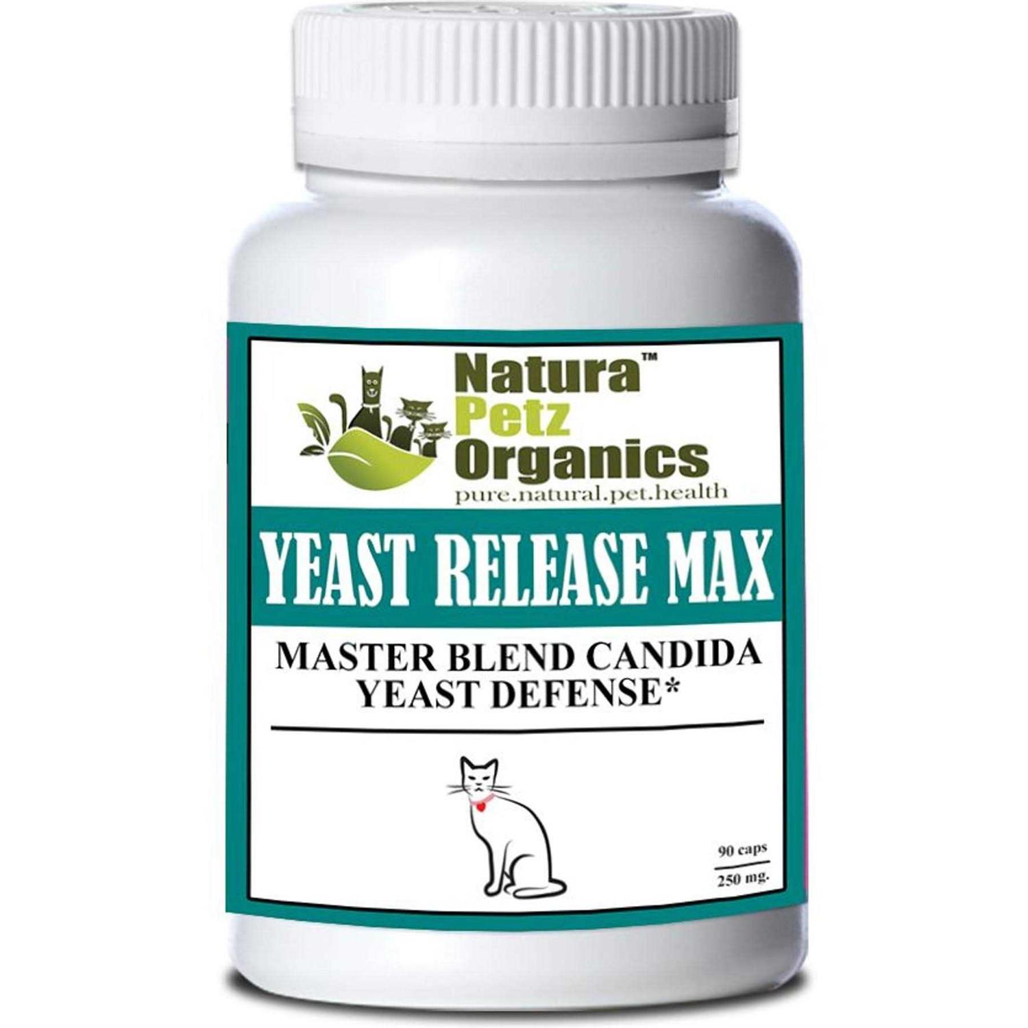 Organic Pet Systems Yeast Release Max Capsules* Master Blend Candida Yeast Defense* For Dogs And Cats* - Healthber