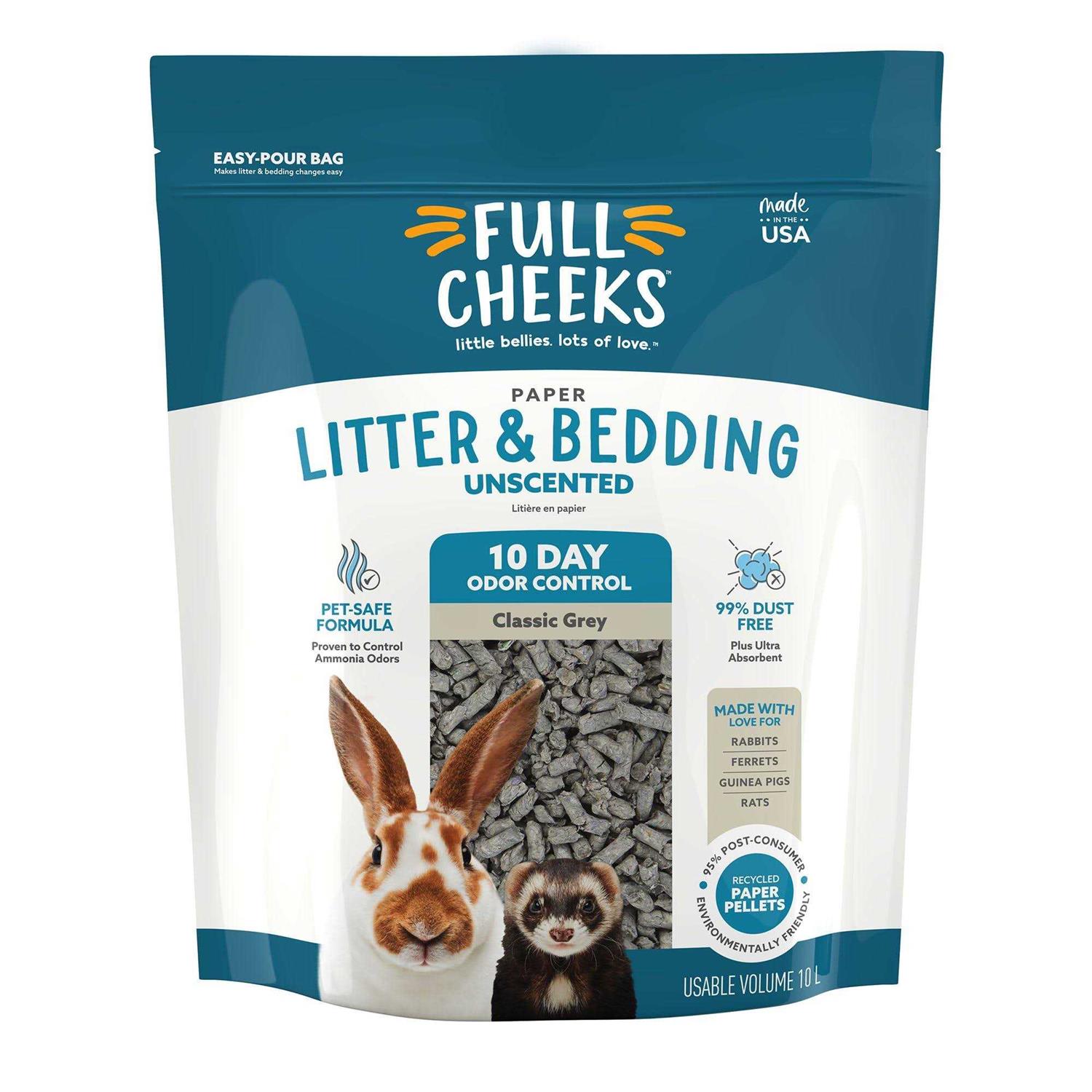 Full Cheeks Odor Control Small Pet Paper Litter and Bedding - Healthber