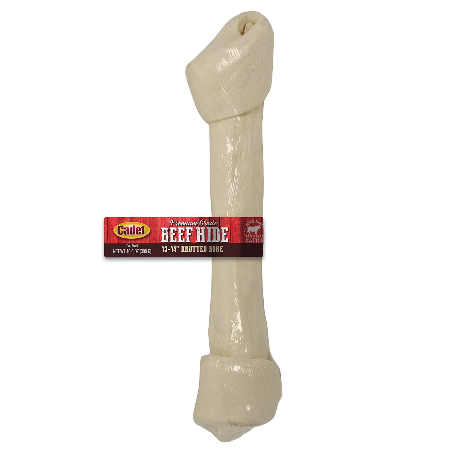 Cadet Beef Hide Knotted Bone Dog Chews - Healthber