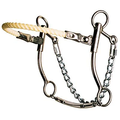 Jim Warner Rope Nose Hackamore Bit - Healthber