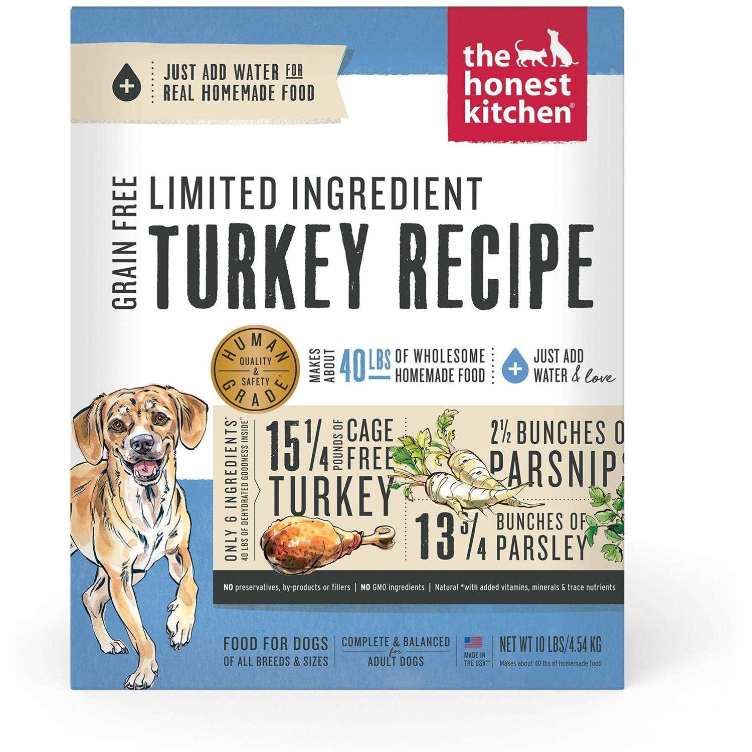 Honest Kitchen Grain Free Turkey Parsnip Dehydrated Dog Food 4 lb - Healthber