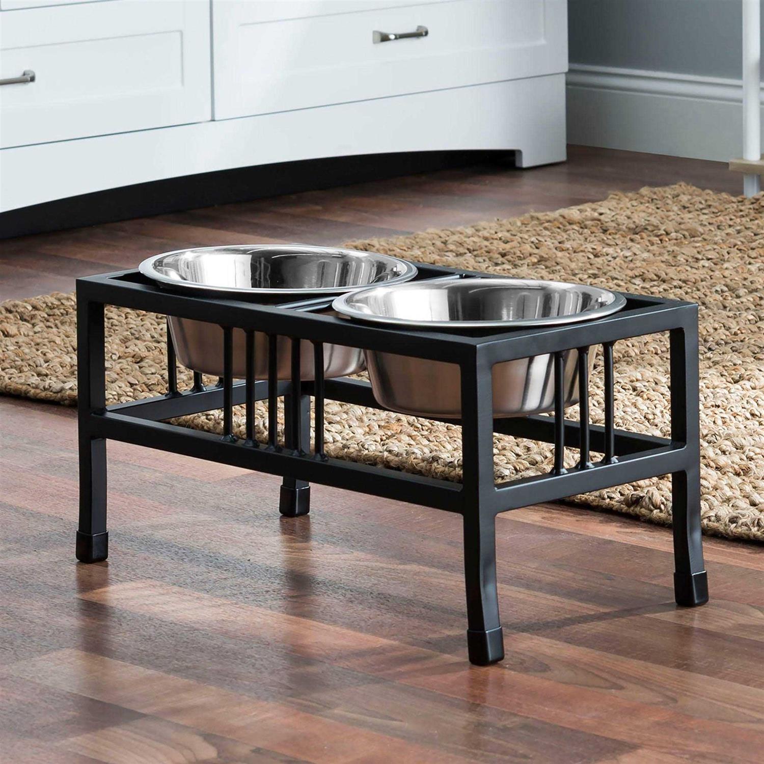 Baron Double Raised Dog Bowl - Healthber