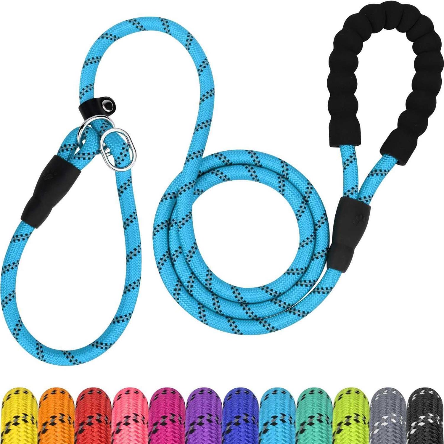 TagME 6 FT Slip Lead Dog Leash,12 colors,Reflective Strong Rope Slip Leash with Padded Handle,Durable No Pulling Pet Training Leash Dogs - Healthber