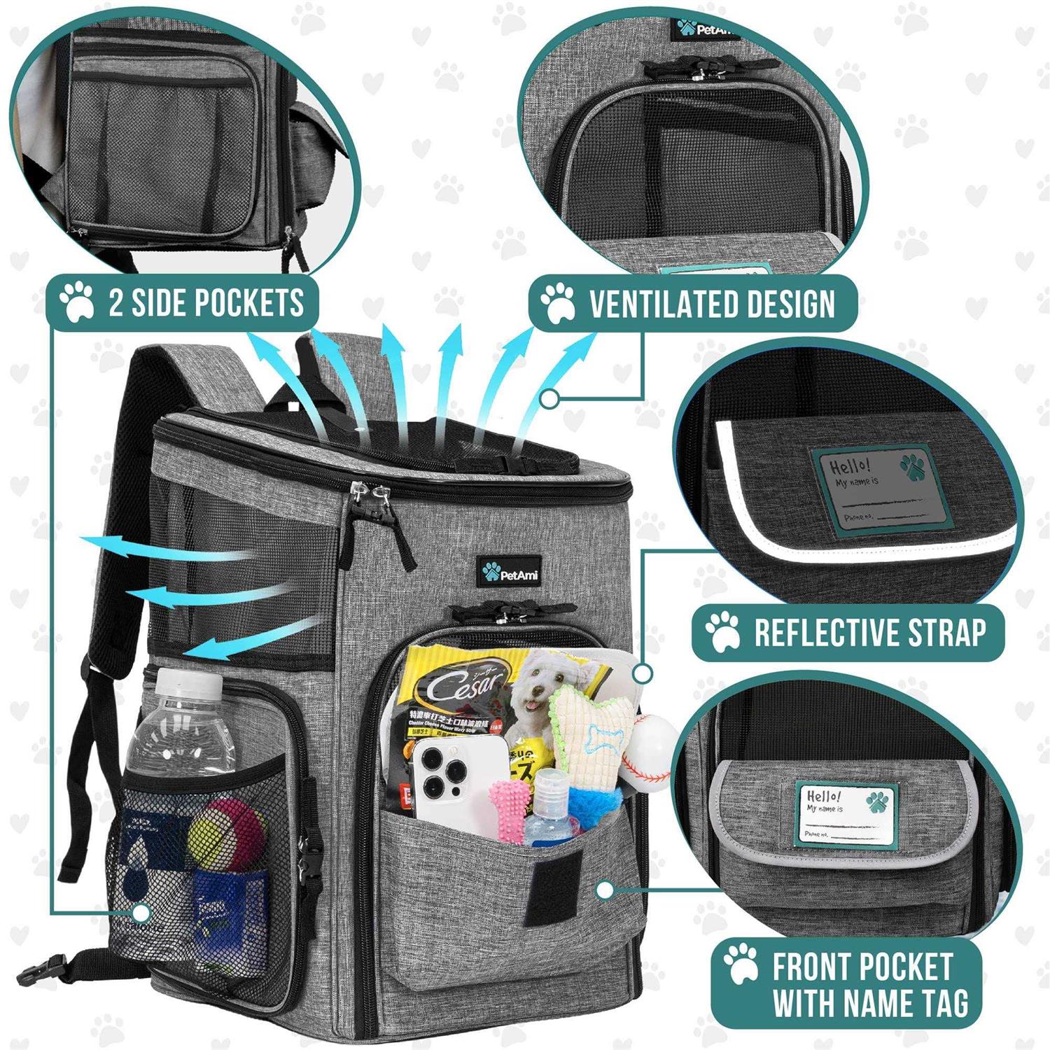 PetAmi Airline Approved Pet Carrier Backpack - Healthber