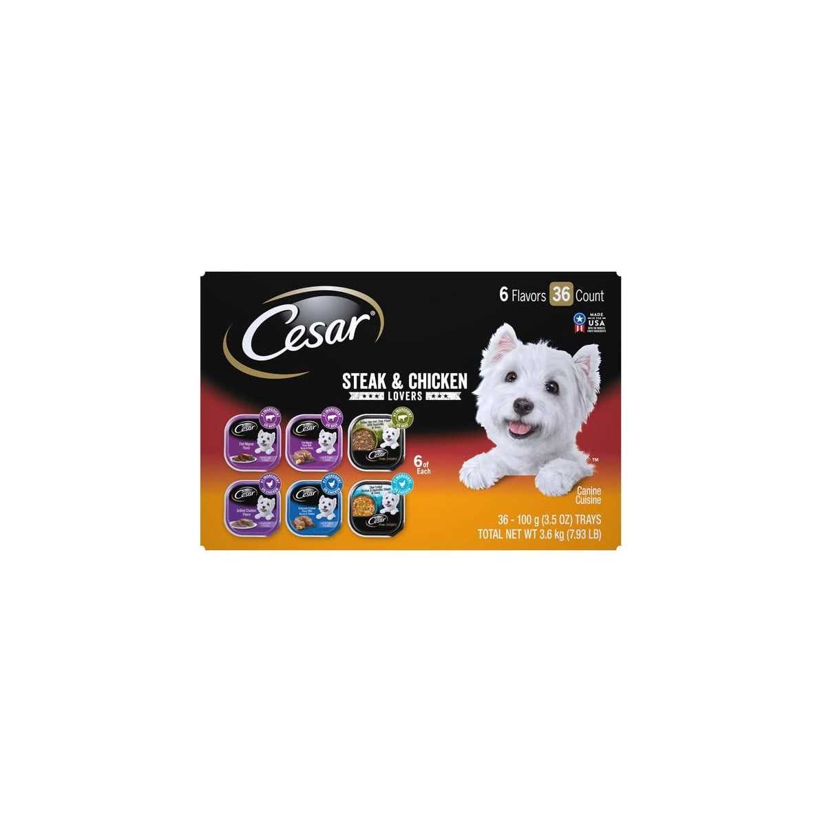 Cesar Steak Lovers Variety Pack Wet Dog Food - Healthber